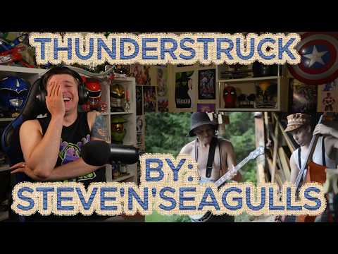 NOT EVEN THE SAME SONG!!!!!!!!! Blind reaction to Steve'n'Seagulls - Thunderstruck