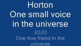 Alone In The Universe Seussical The Musical ! lyrics