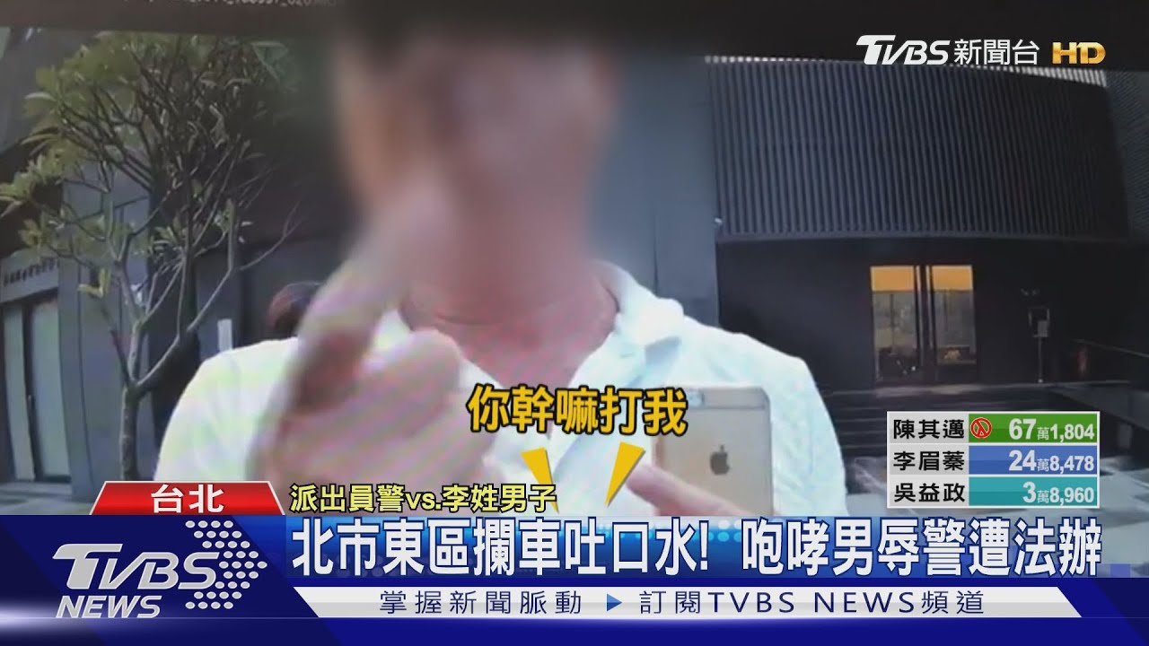 北市東區攔車吐口水！　咆哮男辱警遭法辦