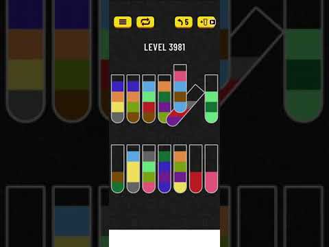 water sort puzzle level 3981
