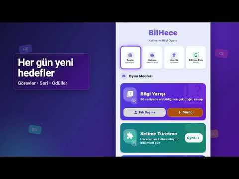 BilHece: Turkish Word Game video thumbnail