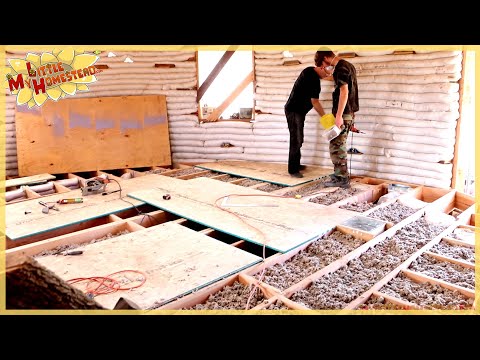 Ceiling Tiles, Insulation & Subfloor | Underground Earthbag Building | Weekly Peek Ep78