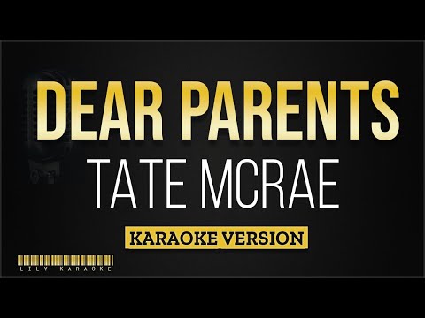 Tate McRae - Dear Parents (Karaoke Version)