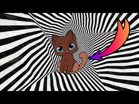 💖 Optical illusion, deception illusion, illusion cartoon Sweet kat 💖