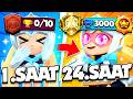 24 SAAT BOYUNCA STARR NOVA OYNADIM! BÜTÜN TAKTİKLER! 😮 | Brawl Stars
