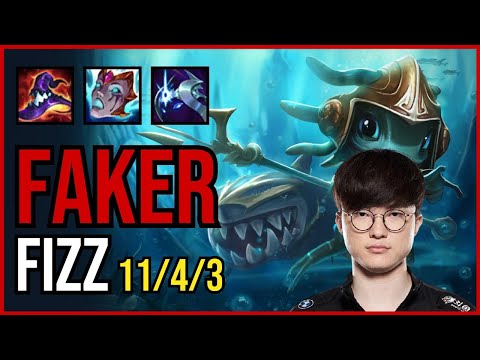 FAKER - FIZZ vs. QIYANA Mid | KR MASTER | PATCH 11.2