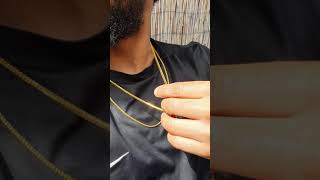 Franco chain 18k on neck 2mm and 2.5mm