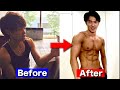 ガリガリが筋トレを3年間本気でやった体の変化 #shorts