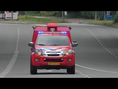 SIV Brandweer Albert Plesmanweg 17-3561 met spoed naar een Buitenbrand in Rotterdam