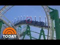 Man climbs out of moving roller coaster, saying safety bar failed