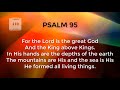 Psalm 95  - Come let us Sing - Worship  full version