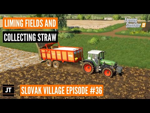 LIMING FIELDS AND COLLECTING STRAW | Farming Simulator 19 timelapse | #36