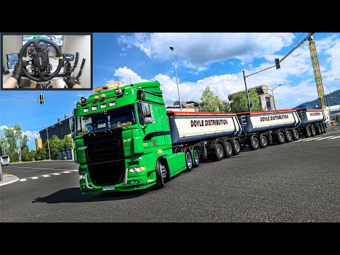Triple Dump Trailer Transport in West Balkans with a Massive Sand Load! - Euro Truck Simulator 2