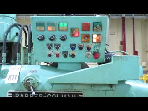 Barber Colman 14-15 Gear Hobber, S/N 1280, Lot 871, Asset 5913