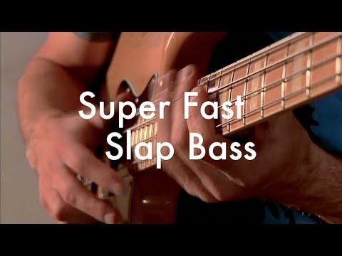 Super fast slap bass exercise - Bass tutorial - triplets
