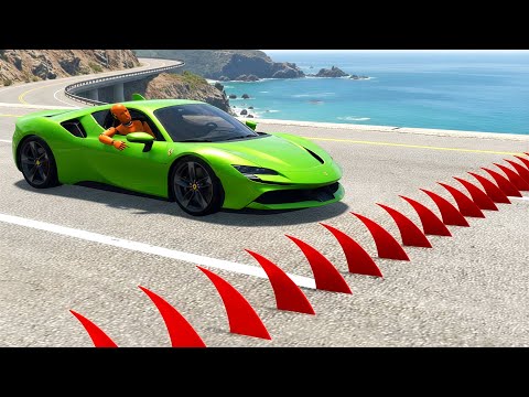 Cars vs Deadly Spikes Challenge #1 - BeamNG.drive
