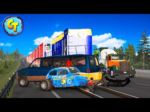 Train Accidents Derailments ✅ Autobahn High Speed RAMPAGE! #9 ✅ BeamNG DRIVE