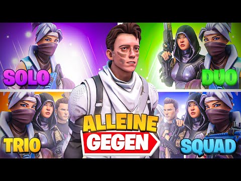 ICH musste *JEDEN MODUS* in Fortnite ALLEINE gewinnen.. 😭 - (Fortnite Chapter 4 Challenge)