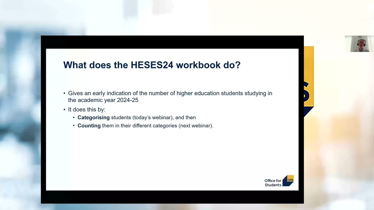 Categorising your students using HESES24 definitions