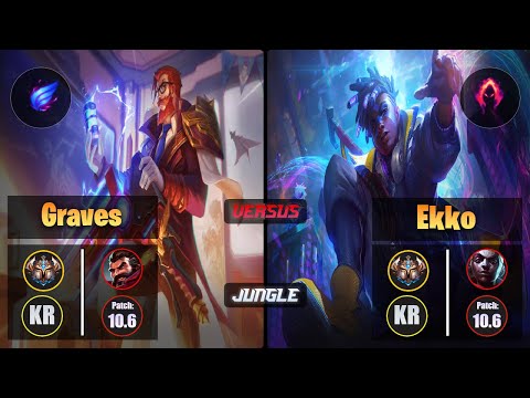 Challenger GRAVES [Phase Rush] (Jungle) VS  EKKO - Challenger KR Patch 10.6