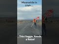 Meanwhile in Utah....This flagger fought the wind and the wind won! #windy #utah #flagger