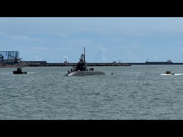Taiwan’s indigenous defense sub returns to Kaohsiung