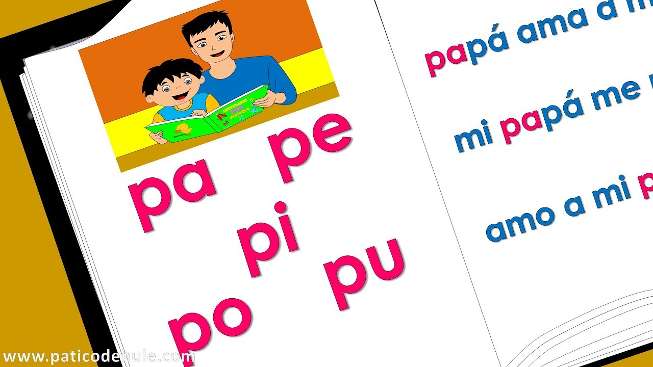 Sílabas pa pe pi po pu - Aprende a leer - Palabras con p para niños