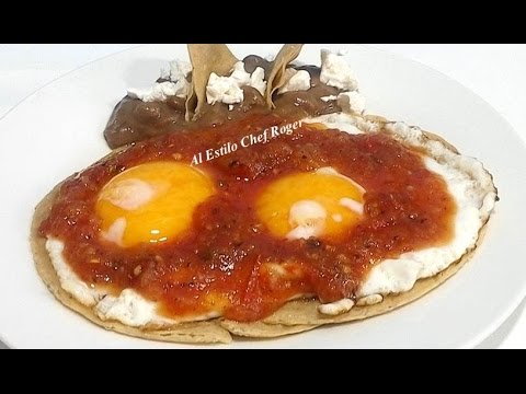 como hacer HUEVOS RANCHEROS, receta de HUEVOS A LA FLAMENCA, Receta #400