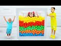 Diana and Roma Cube Challenge and other Funny Kids Stories with baby Oliver