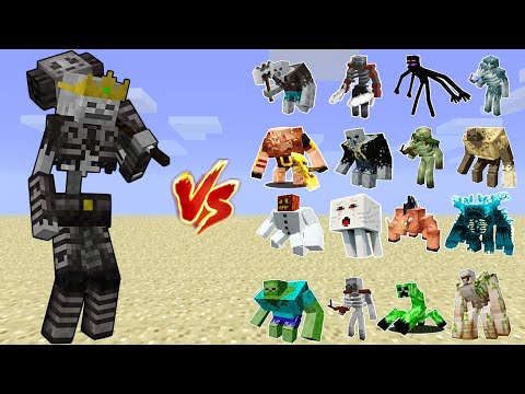 SKELETON KING vs MUTANT MOBS - Skeleton vs mutant creature 
