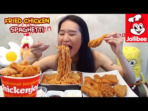 [MUKBANG] Jollibee Fried Chicken & Spaghetti! Video