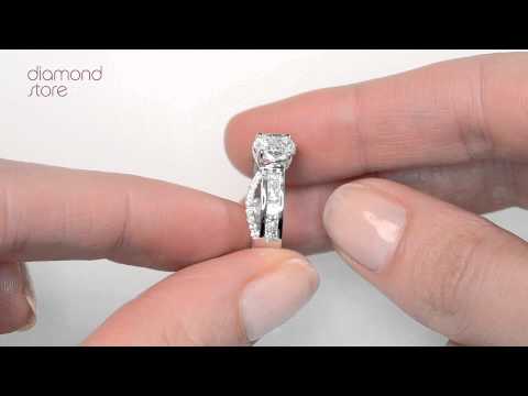 N4487 - 1.50ct Look Galileo Set Diamond 1.22ct And 18K White Gold Ring