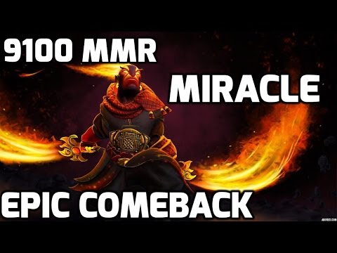 Dota 2 PRO Plays - MIRACLE Ember Spirit - Epic Comeback - 9100 MMR Gameplay