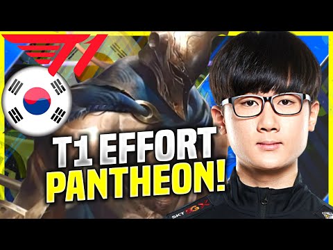 EFFORT IS SO GOOD WITH PANTHEON! - T1 Effort Plays Pantheon Supp vs Leona! | KR SoloQ Patch 10.22