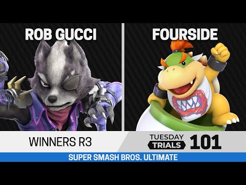 Tuesday Trials 101 SSBU Winners R3 - Rob Gucci (Wolf, Inkling) vs fourside (Bowser Jr.)