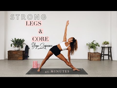 Strengthening Yoga (for legs and core) | 45 Minute led practice | Shona Vertue thumnail