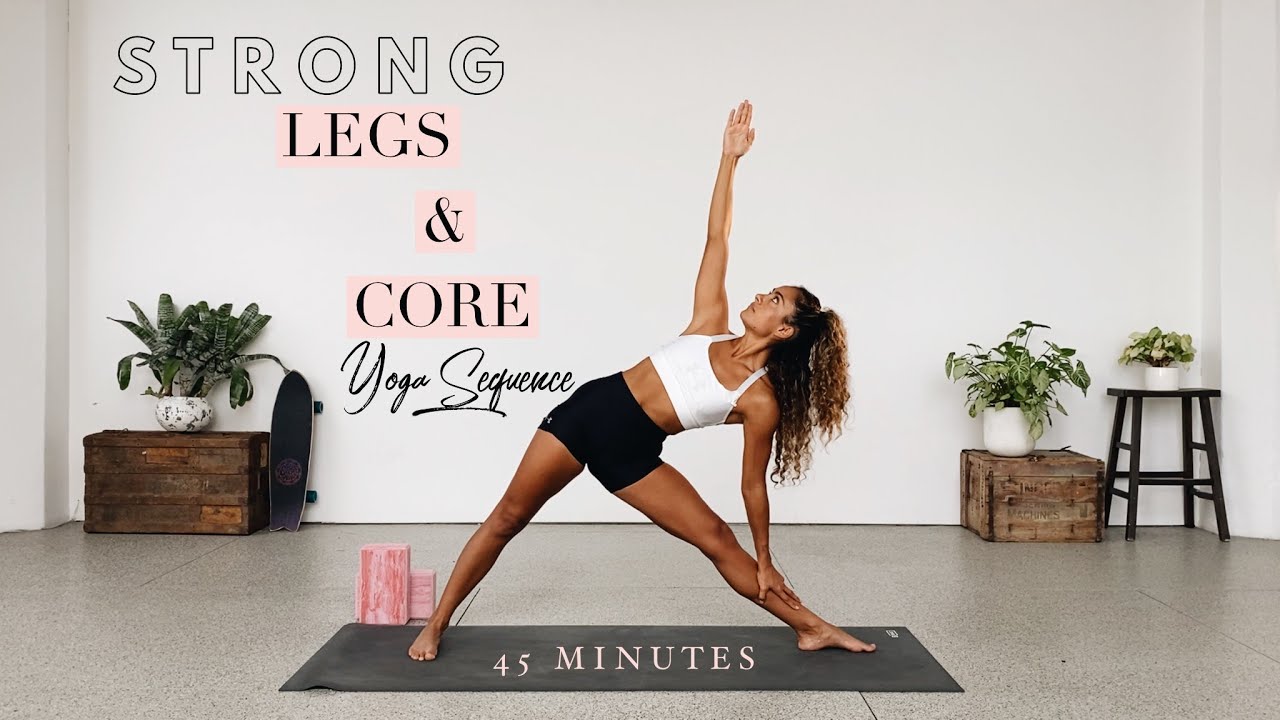 Strengthening Yoga (for legs and core) | 45 Minute led practice | Shona Vertue thumnail
