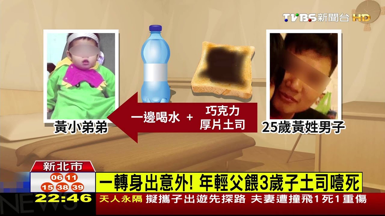 一轉身出意外! 年輕父餵3歲子土司噎死
