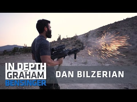 Dan Bilzerian takes reporter on high speed drive, gun shooting