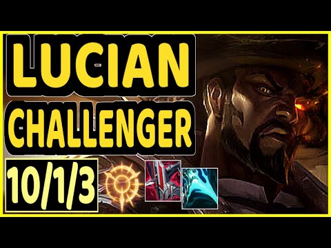 BURDOL (LUCIAN) - 10/1/3 KDA CHALLENGER GAMEPLAY - KR