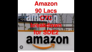 Amazon SDE2 90 Lacs Detailed CTC Breakdown Base, Bonus, Stocks, Benefits #sde2salary #sde2  #amazon