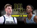 Dallas Mavericks Vs Memphis Grizzlies Full Game Highlights February 27 2026 NBA Season