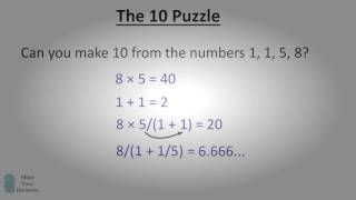 Google Brain Teaser   The 10 Puzzle   The Magic of Mathematics