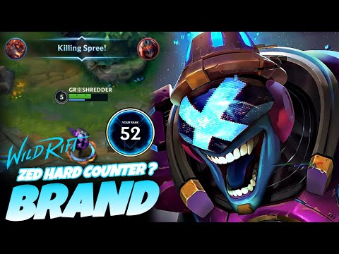 WILD RIFT BRAND : ZED COUNTER BRAND ?! I MASTER ELO GAMEPLAY ! | BUILD & RUNES #wildrift #brand