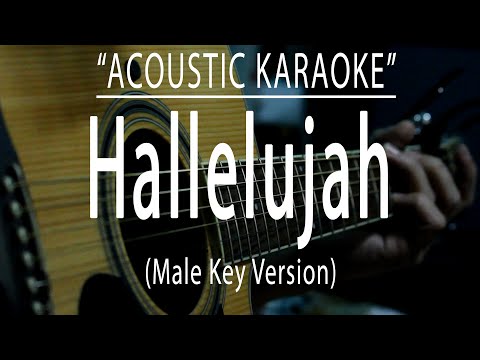 Hallelujah - Male key version (Acoustic karaoke)