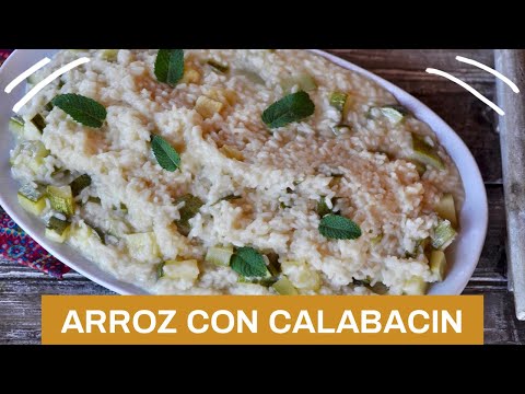 Arroz con calabacín y menta