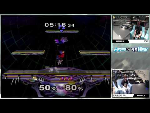 vsHsv s1e7 – Cynic (Fox) vs Scrublord Zega (Falco) – Losers Bracket – Melee
