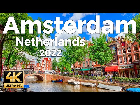 Amsterdam 2022, Netherlands Walking Tour (4k Ultra HD 60 fps) - With Captions