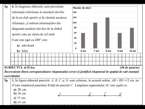 Initial mathematics testing 8th grade - ISJ Călărași September 2025 - subjects I and II