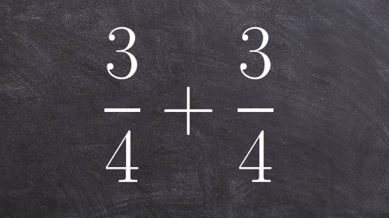 How to add two fractions with common denominators